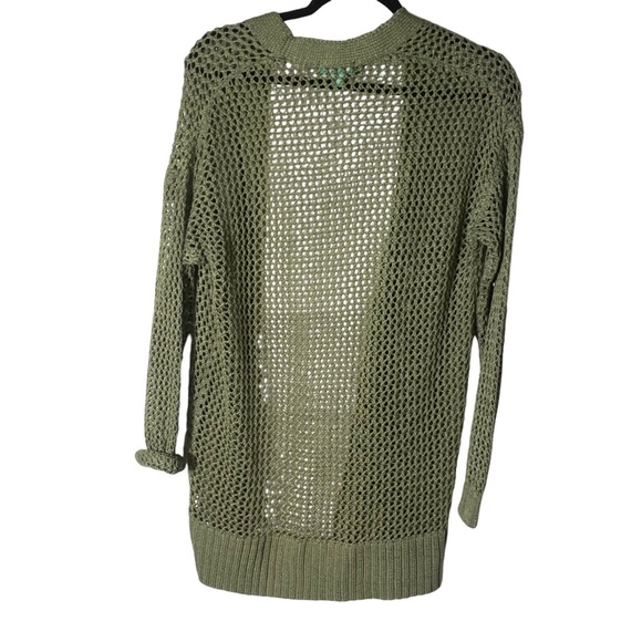 DIP open knit cardigan sweater light green open style XS - Picture 2 of 5